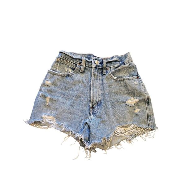 Abercrombie & Fitch Pants - Abercrombie & Fitch Shorts Women's 00 Blue Denim High Rise Cutoff Distressed